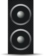 graphic image of a big black speaker