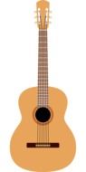 acoustic guitar light brown musical instrument drawing