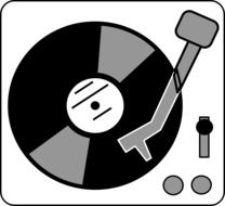 vinyl player drawing