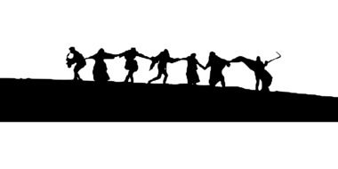 dance people silhouettes drawing