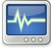 System monitor for the heart beat clipart