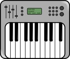 synthesizer keyboard drawing