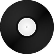 vinyl record vintage drawing