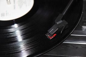 the needle is on a vinyl record