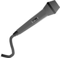Grey photo of microphone