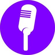 Picture of purple microphone