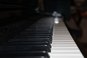 smooth keys of a piano