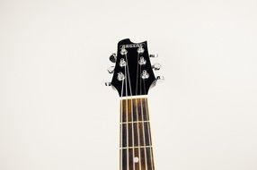 acoustic guitar on white background