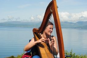 street game on a harp in ireland