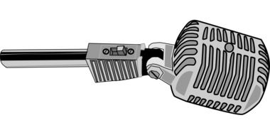 microphone grey drawing