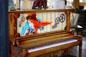 painted vintage piano