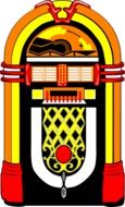 Colorful beautiful jukebox clipart