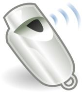 Sound is going from the white whistle