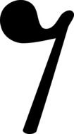 Musical symbol on a white background