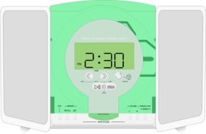 music alarm clock drawing