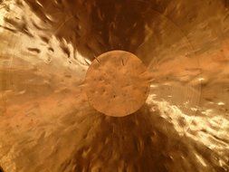 golden gong closeup