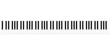 isolated piano keyboard