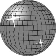 drawn disco ball