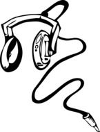 earphones audio drawing