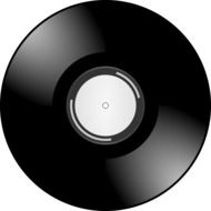 Vinyl record with music