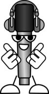 Grey funny microphone