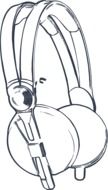 black and white headphone
