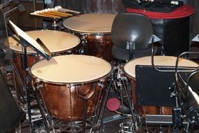 drums with beaters