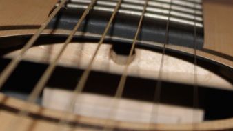 guitar strings close up