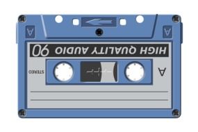 graphic image of blue audio cassette