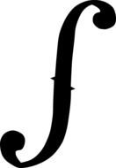 Black symbol of sound hole