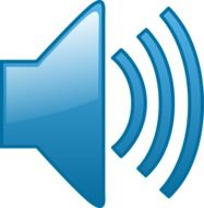 blue speaker as a graphic illustration