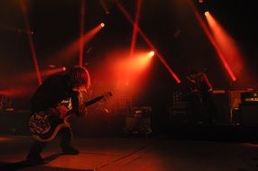 Guitarist on the stage of a rock concert