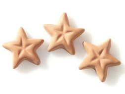 three ceramic christmas stars