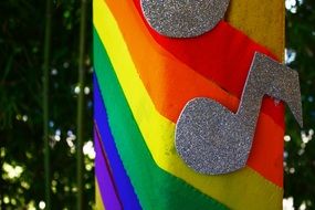 Rainbow children's crafts with notes