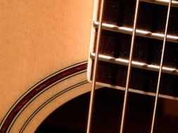 Guitar strings close-up