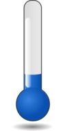 thermometer showing cold