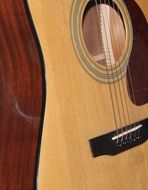 body of acoustic guitar, detail