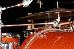 close-up drum set