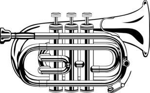 trumpet drawing