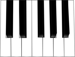 Black and white piano keys to play the music