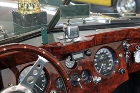 interior of an old car