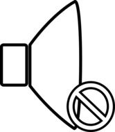 Icon of mute sound