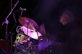 drums purple backlight