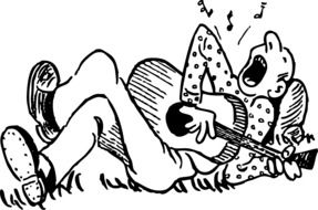 clipart of the singing man