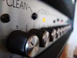 music amplifier close-up