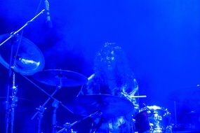 rock drummer at a concert