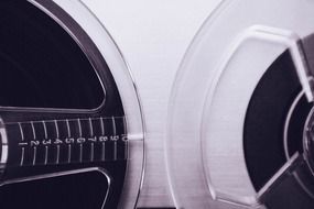 closeup of tape recorder