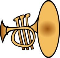 Drawing of trumpet musical instrument