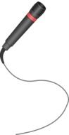audio microphone on curved cord