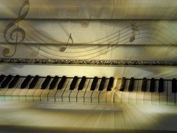 keys of white piano